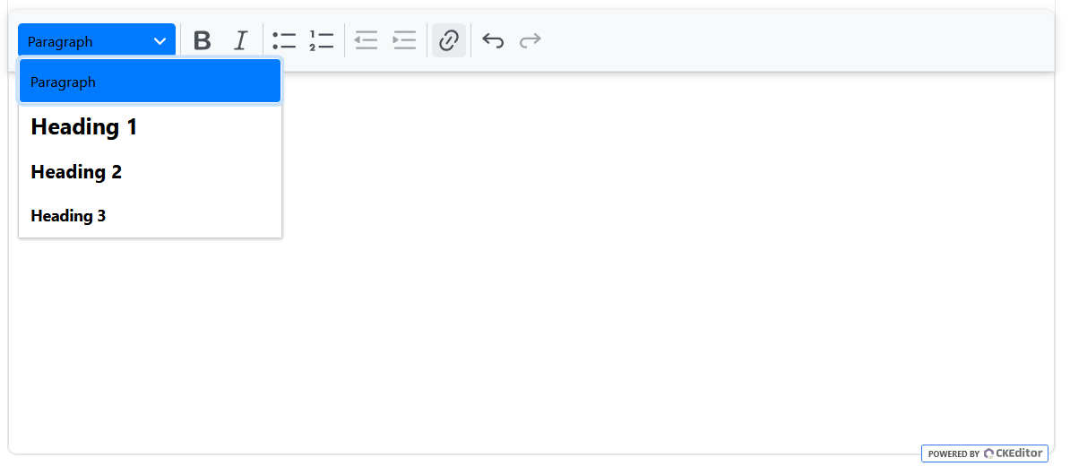 CKEditor Benutzeroberfläche