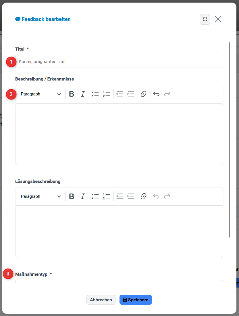 Formular ausfüllen